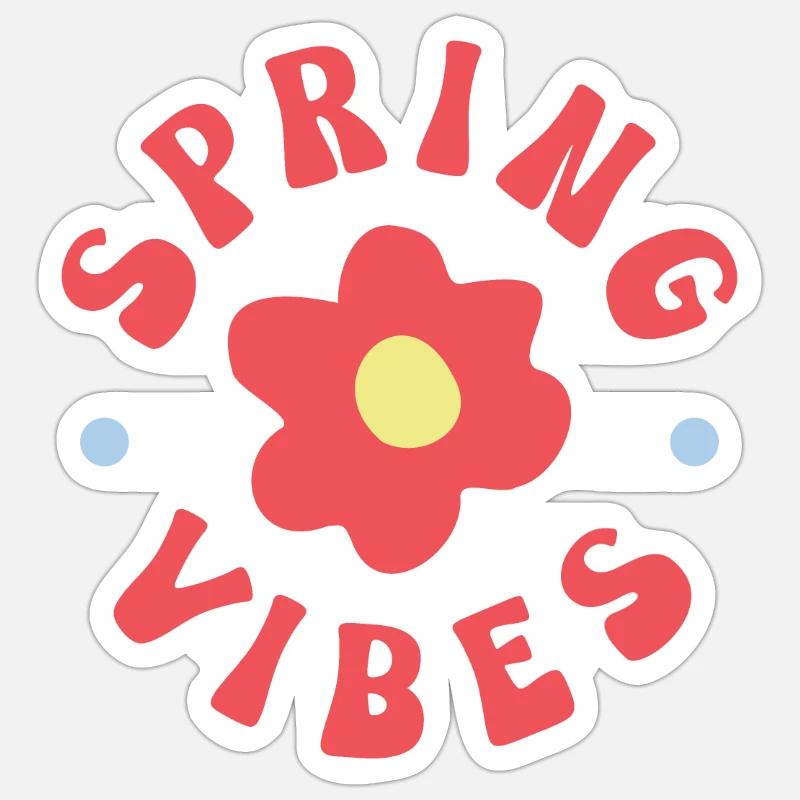 Spring Vibes - Sticker size S (10 x 10 cm) - white matte