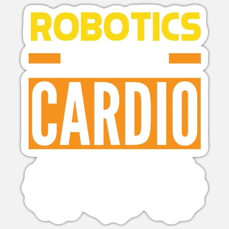 Programmeur de robots robotiques - Sticker taille S (10 x 10 cm) - blanc mat