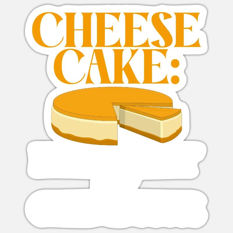 Cheesecake Gift - Sticker size S (10 x 10 cm) - white matte