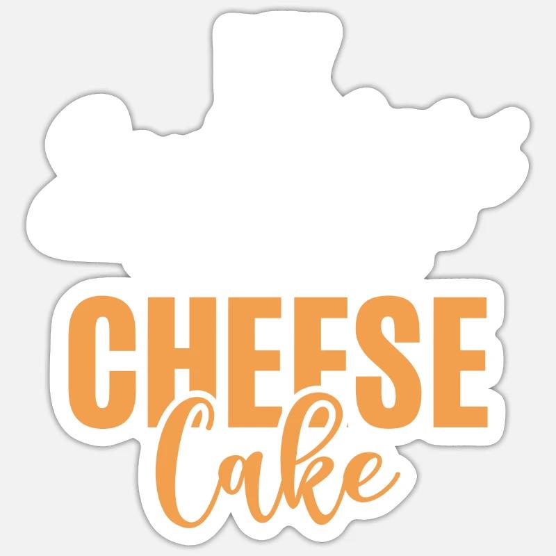 Cheesecake Gift - Sticker Größe S (10 x 10 cm) - Mattweiß