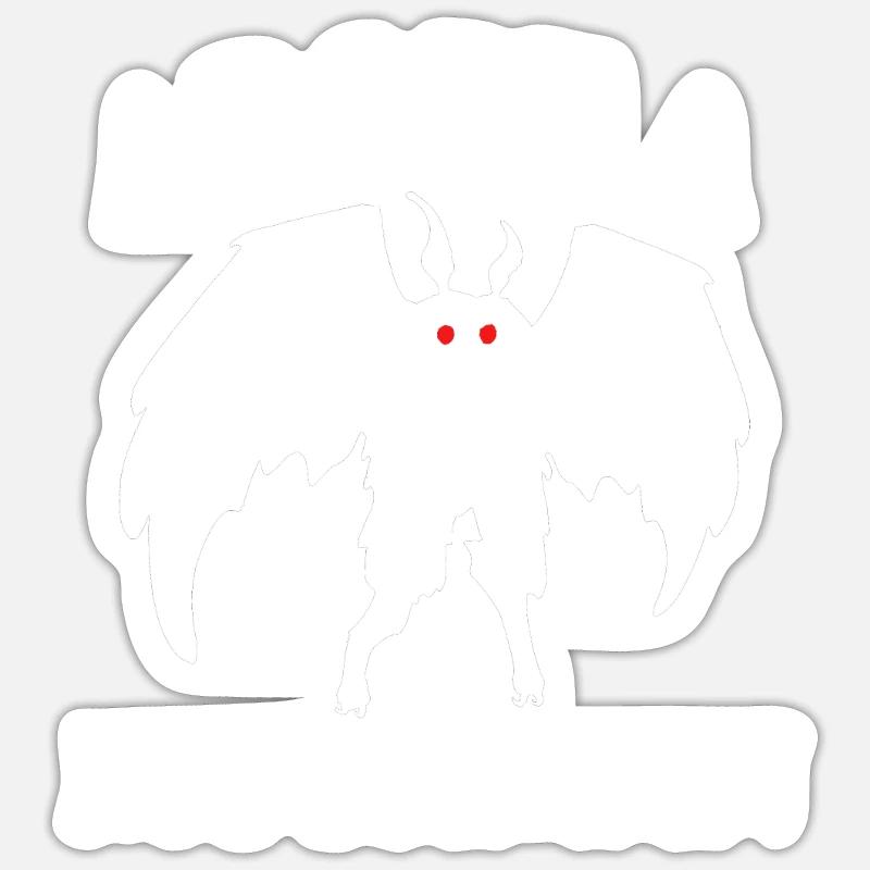Adopt A Mothman - Sticker Größe S (10 x 10 cm) - Mattweiß