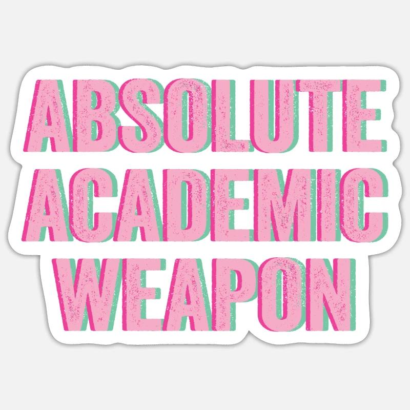 Students Absolute Academic Weapon Sticker size S (10 x 10 cm)