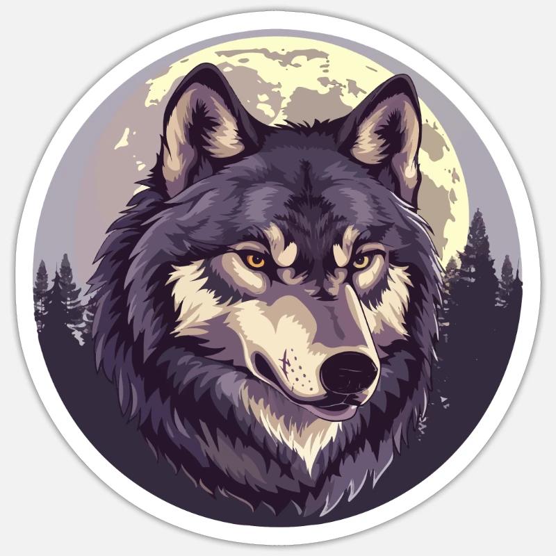 Wolfsblut - Sticker Größe S (10 x 10 cm) - Mattweiß