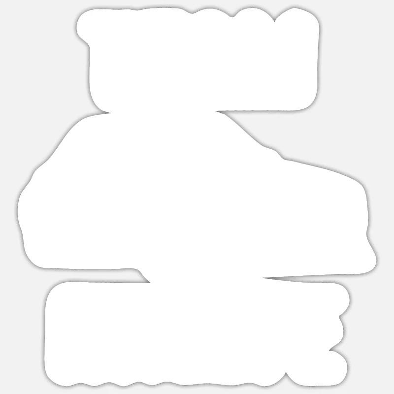 Humour pilote de rallye - Sticker taille S (10 x 10 cm) - blanc mat