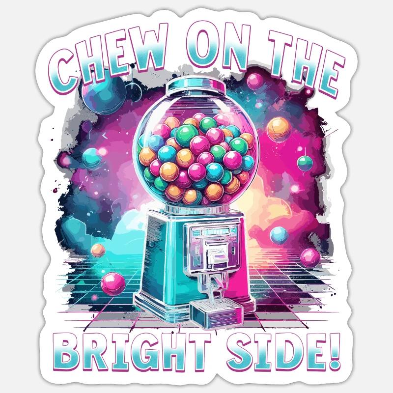 Candy dispenser chewing gum machine Sticker size S (10 x 10 cm)