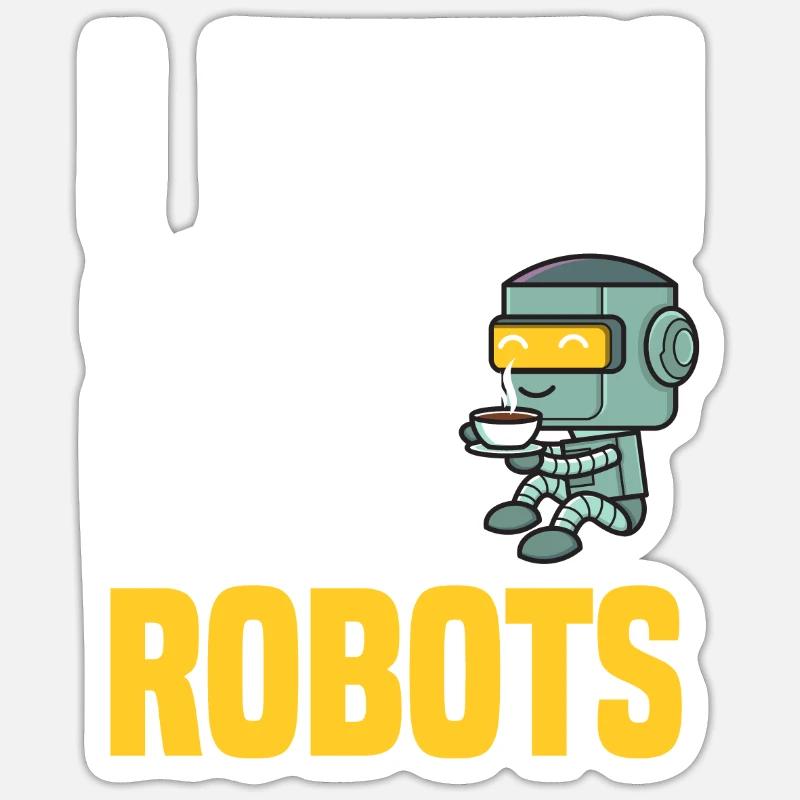 Programmeur de robots robotiques Sticker taille S (10 x 10 cm)