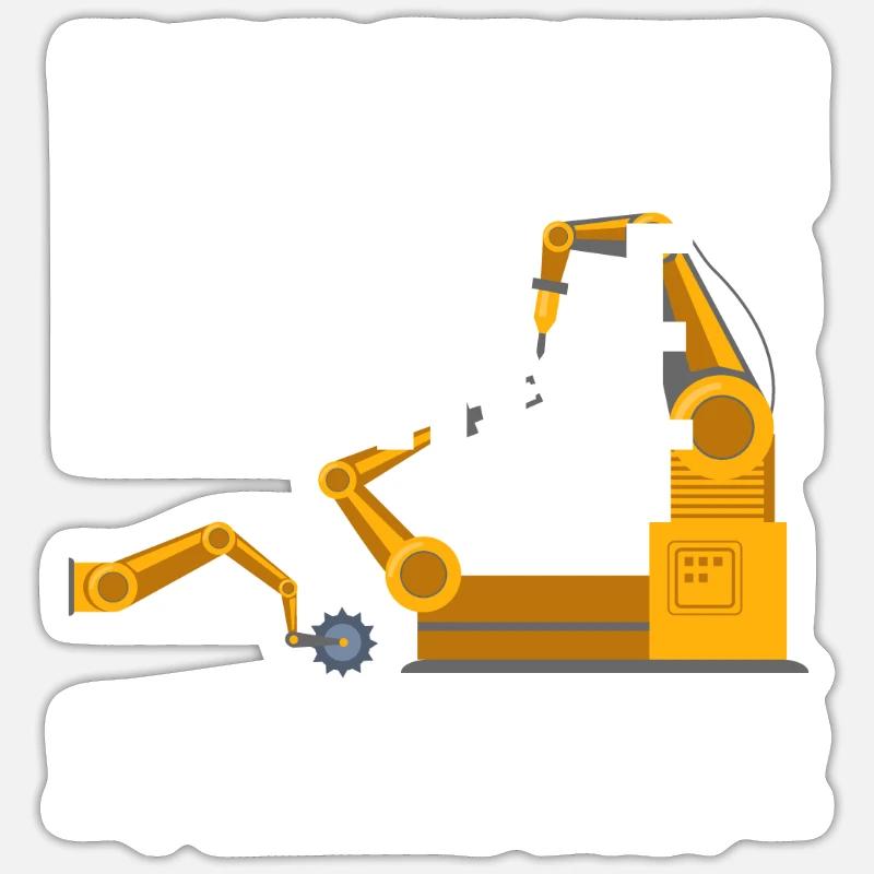 Programmeur de robots robotiques Sticker taille S (10 x 10 cm)