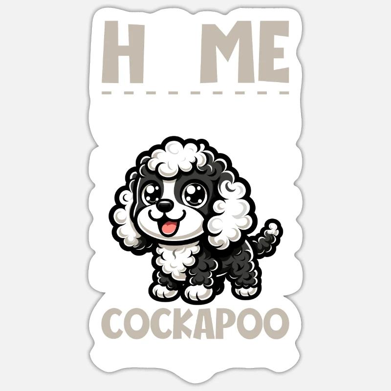 Zuhause - Cockapoo Sticker Größe S (10 x 10 cm)