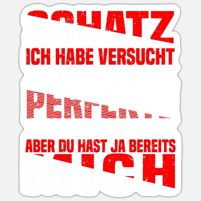 Partner Geschenk, Partnerschaft Lustige Idee Sticker Größe S (10 x 10 cm)