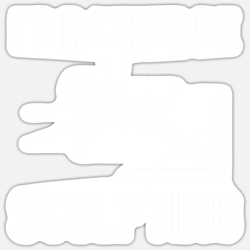 Sculpter Je préfère sculpter Sticker taille S (10 x 10 cm)