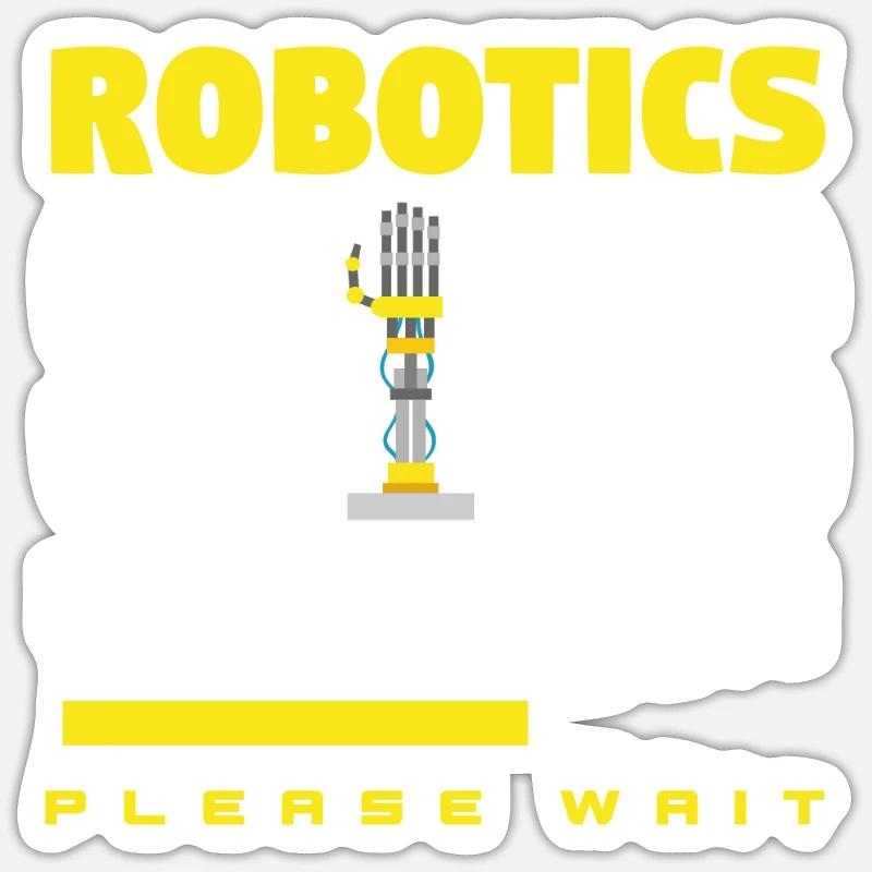 Robotik Roboter Programmierer - Sticker Größe S (10 x 10 cm) - Mattweiß