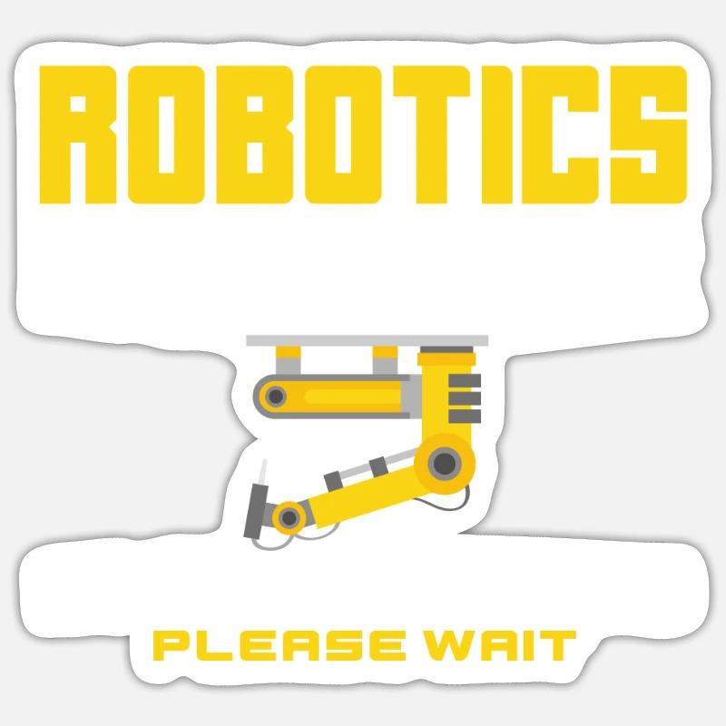 Programmeur de robots robotiques - Sticker taille S (10 x 10 cm) - blanc mat