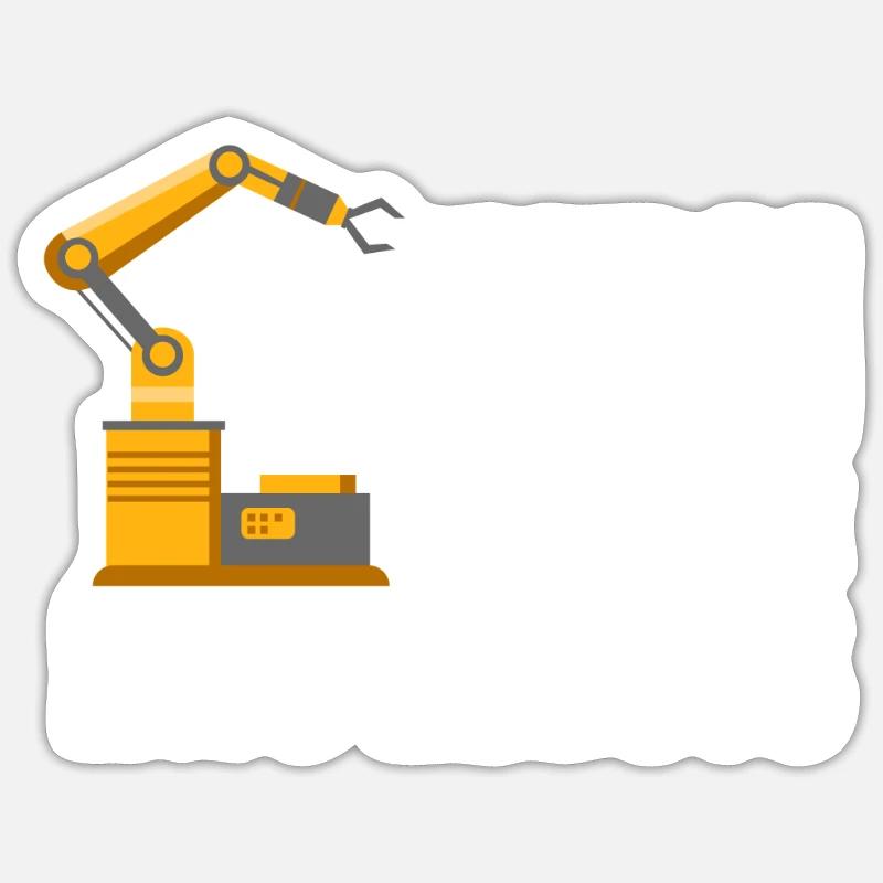 Programmeur de robots robotiques - Sticker taille S (10 x 10 cm) - blanc mat