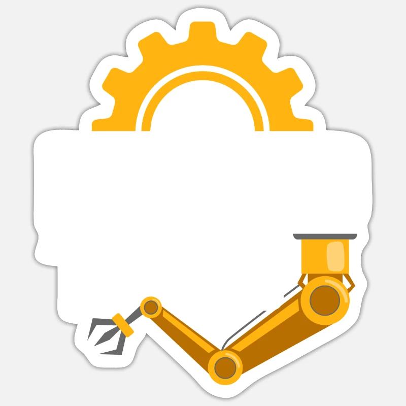 Programmeur de robots robotiques - Sticker taille S (10 x 10 cm) - blanc mat