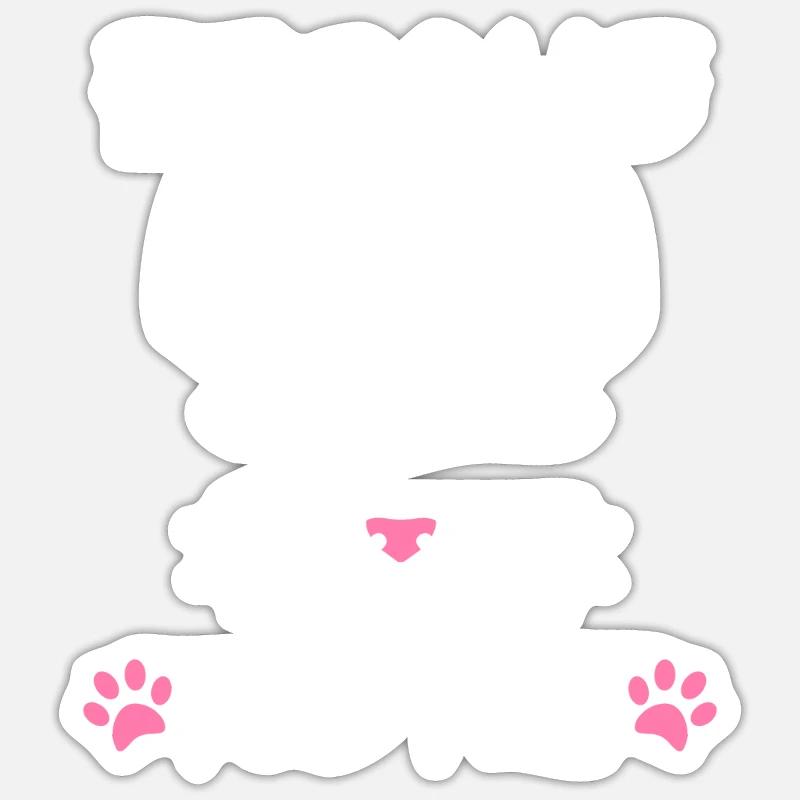 Fesche Kotz - Sticker Größe S (10 x 10 cm) - Mattweiß