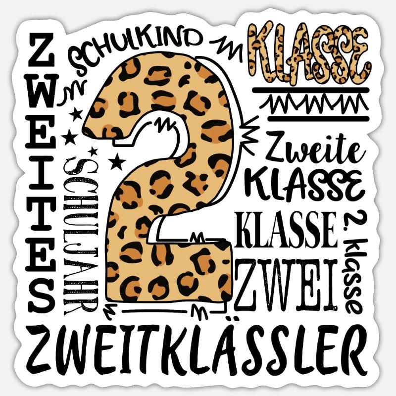 2nd Class - Sticker size S (10 x 10 cm) - white matte