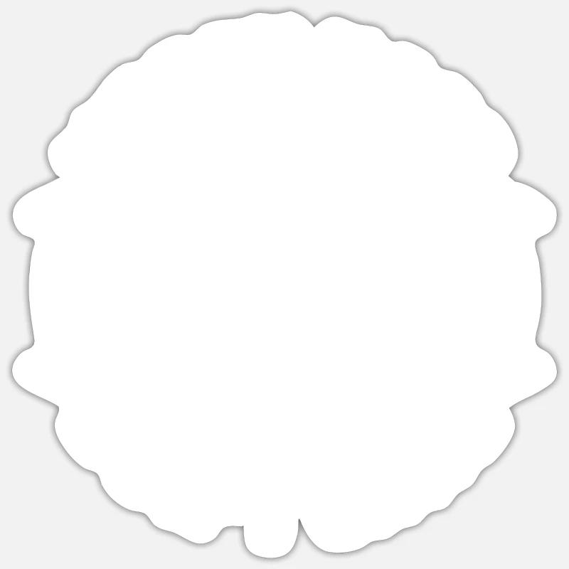 Gewichtheben Gewichtheber Haar - Sticker Größe S (10 x 10 cm) - Mattweiß