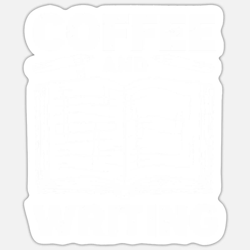 Author Writing - Sticker size S (10 x 10 cm) - white matte