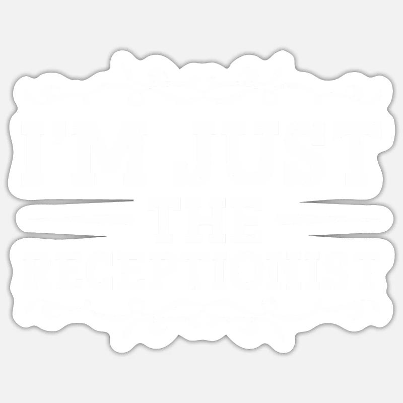 Réceptionniste Employé de bureau - Sticker taille S (10 x 10 cm) - blanc mat