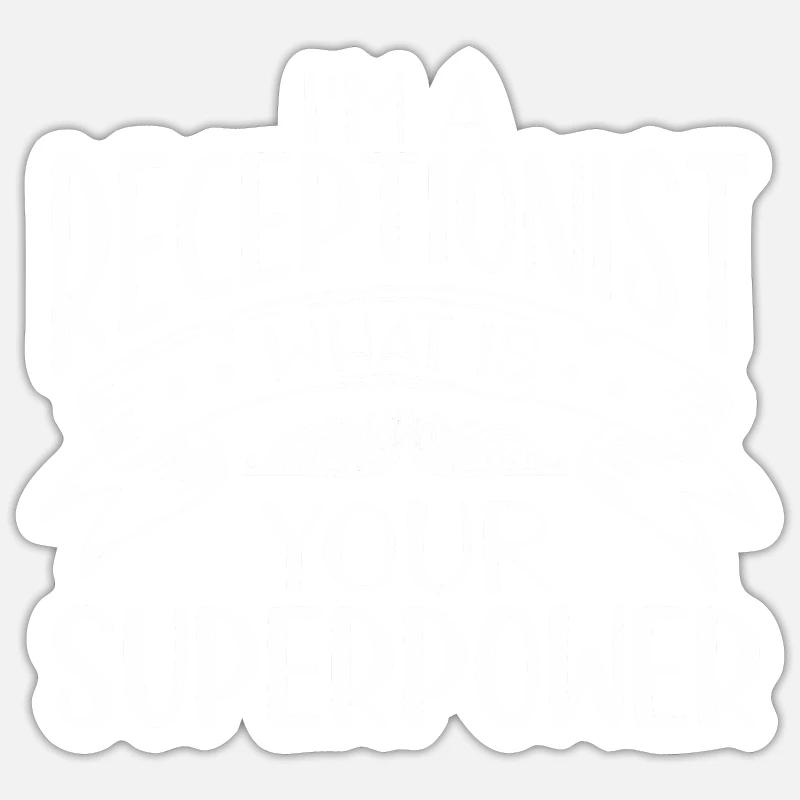 Receptionist Office Worker Sticker size S (10 x 10 cm)