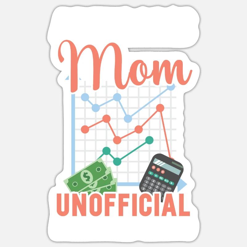 Mutter eines Finanzberaters Geldmanagement Sticker Größe S (10 x 10 cm)
