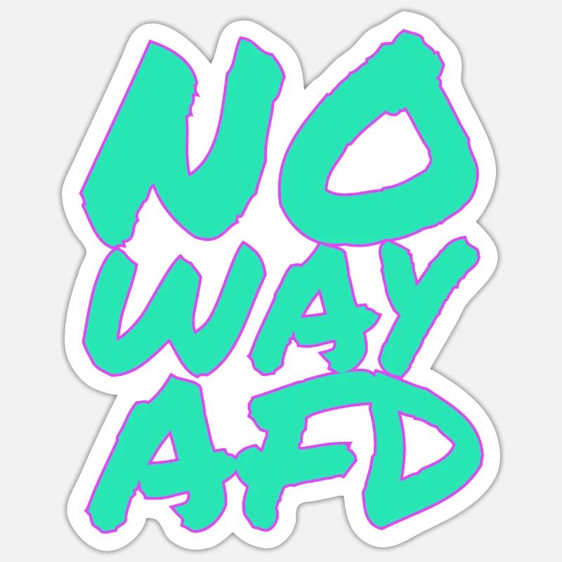 PAS QUESTION DE L’AFD ! - Sticker taille S (10 x 10 cm) - blanc mat