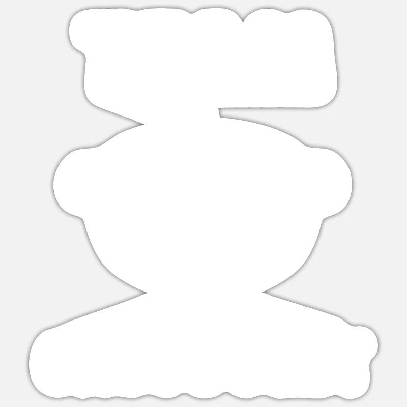 Humour cassoulet - Sticker taille S (10 x 10 cm) - blanc mat
