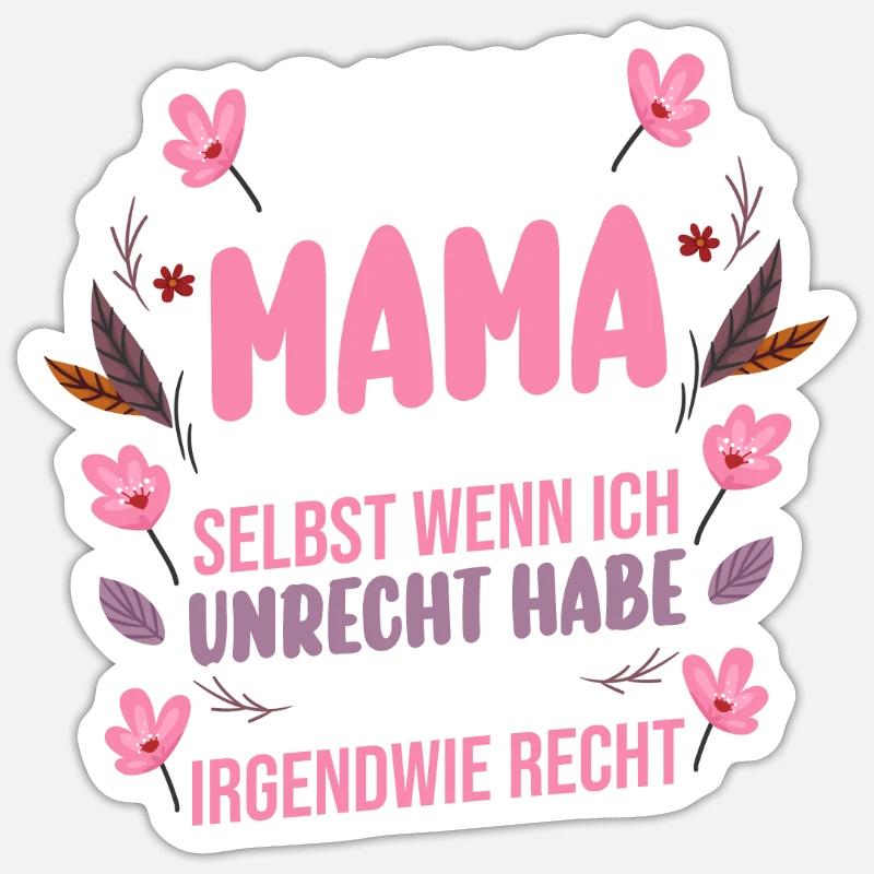Mutter Muttertag Mama - Sticker Größe S (10 x 10 cm) - Mattweiß