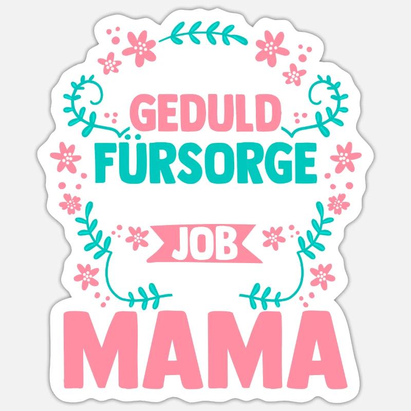 Mutter Muttertag Mama - Sticker Größe S (10 x 10 cm) - Mattweiß