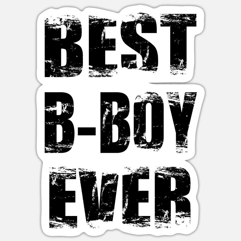 Bester Breakdancer - Sticker Größe S (10 x 10 cm) - Mattweiß