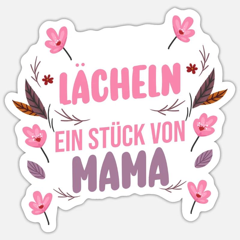 Mutter Muttertag Mama - Sticker Größe S (10 x 10 cm) - Mattweiß