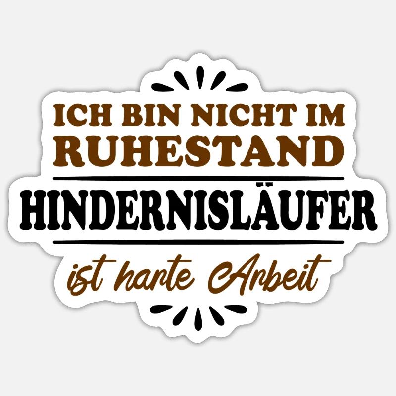 Retirement Retiree Retiree Obstacle Course - Sticker size S (10 x 10 cm) - white matte