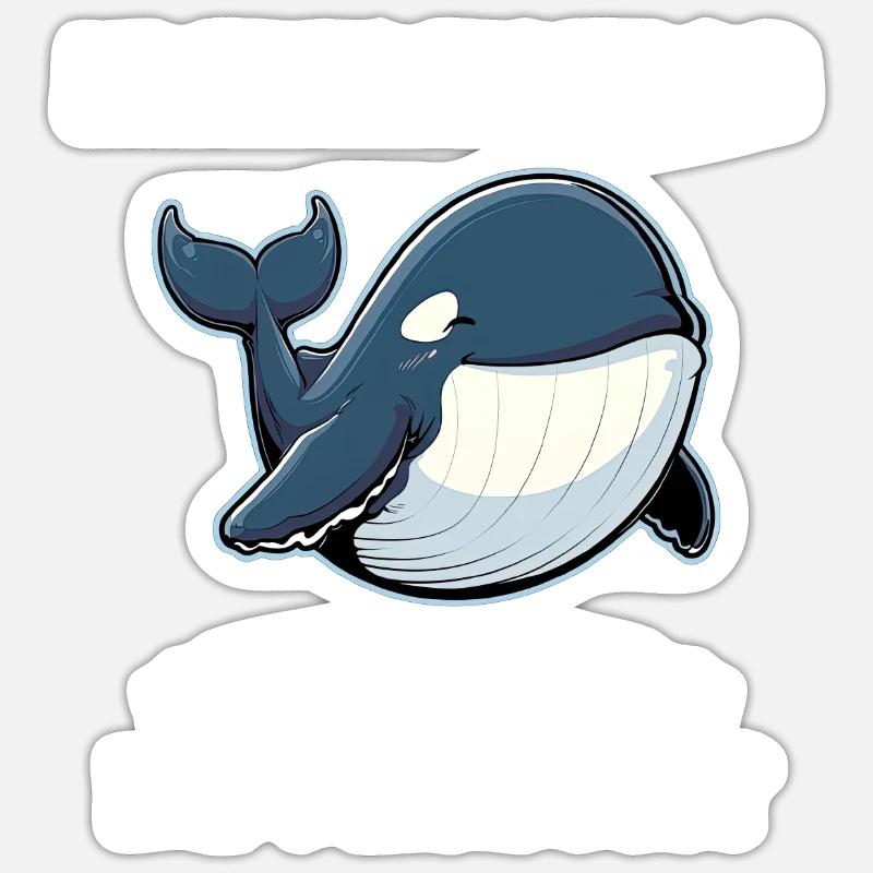 Everything Whale Be Alright - Sticker size S (10 x 10 cm) - white matte