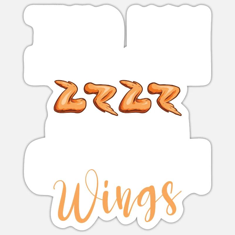 Cadeaux d’ailes de poulet - Sticker taille S (10 x 10 cm) - blanc mat