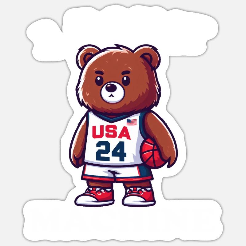 Basket-ball Machine à 3 points Sticker taille S (10 x 10 cm)