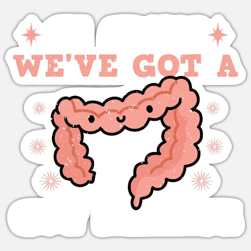 Endoscopy – GI Crew - Sticker size S (10 x 10 cm) - white matte