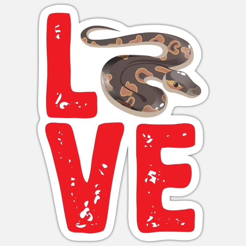 Ball Python Schlange Königspython Sticker Größe S (10 x 10 cm)