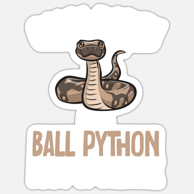Ball Python Schlange Königspython Sticker Größe S (10 x 10 cm)