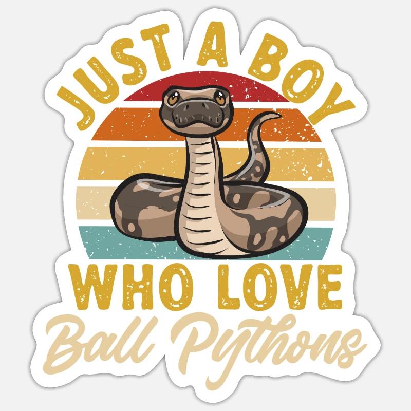 Ball Python Schlange Königspython Sticker Größe S (10 x 10 cm)