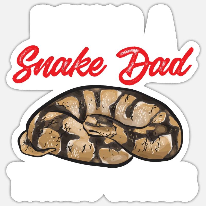 Ball Python Schlange Königspython Sticker Größe S (10 x 10 cm)