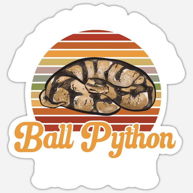 Ball Python Schlange Königspython Sticker Größe S (10 x 10 cm)
