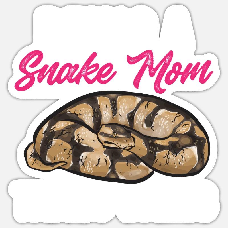 Ball Python Snake King Python - Sticker size S (10 x 10 cm) - white matte