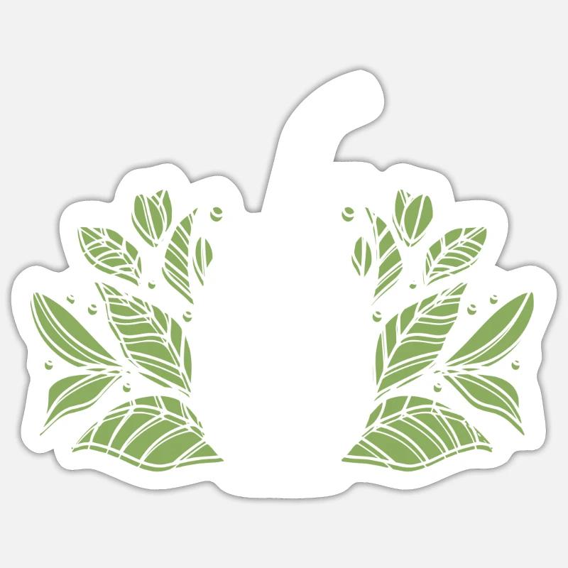 Yerba Mate Tea Drinker - Sticker size S (10 x 10 cm) - white matte