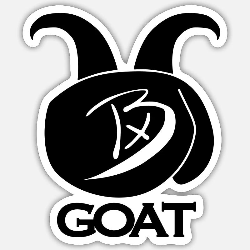 Boxing GOAT - Sticker Größe S (10 x 10 cm) - Mattweiß