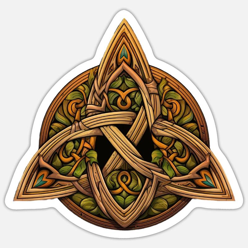Trinity Knot Irish Celtic Symbol St. Patrick's Day - Sticker Größe S (10 x 10 cm) - Mattweiß