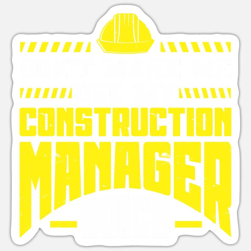 Chef de projet de construction Sticker taille S (10 x 10 cm)