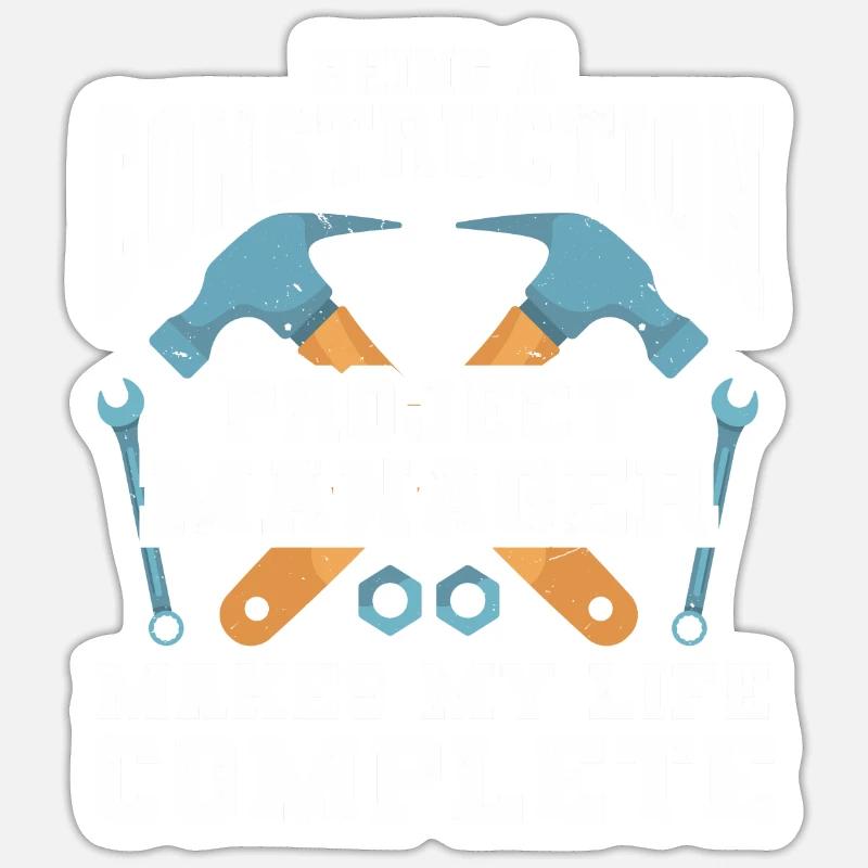 Construction Project Manager Sticker size S (10 x 10 cm)