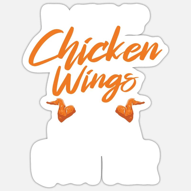 Cadeaux d’ailes de poulet - Sticker taille S (10 x 10 cm) - blanc mat