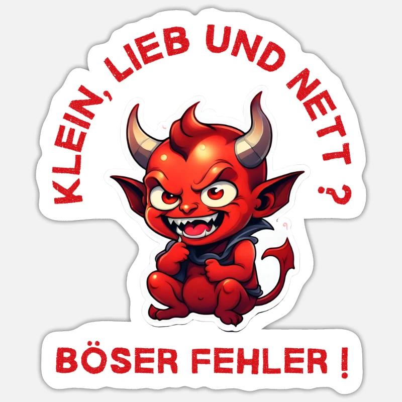 Small, sweet & nice ? Bad mistake ! little devil Sticker size S (10 x 10 cm)