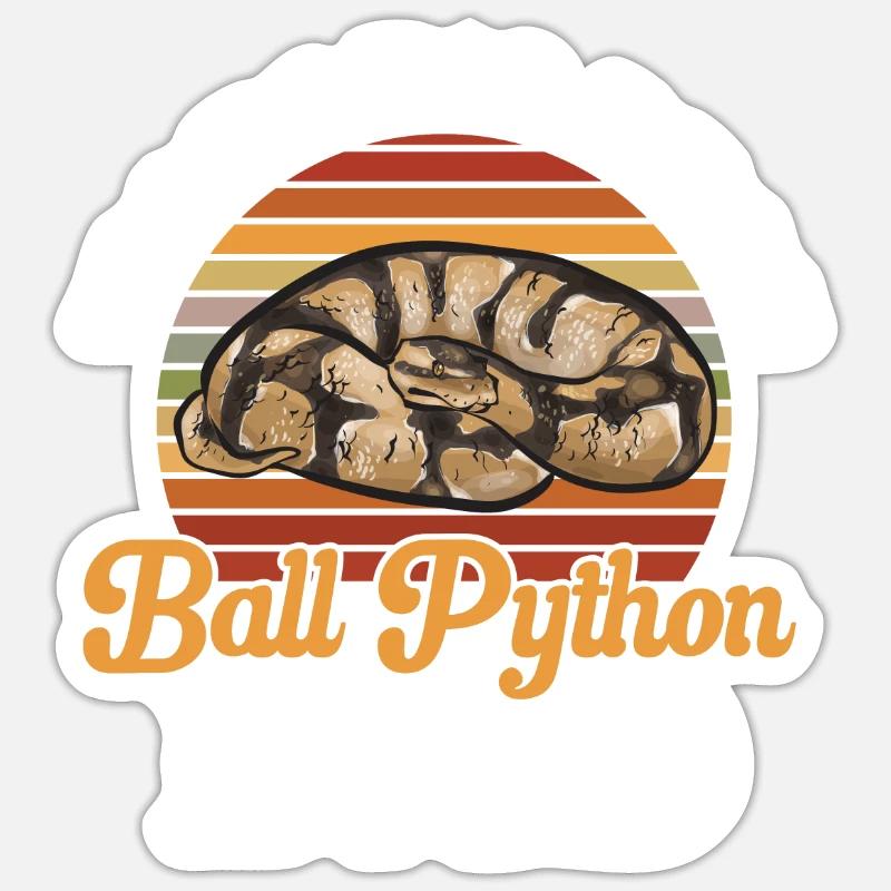 Ball Python Schlange Königspython Sticker Größe S (10 x 10 cm)